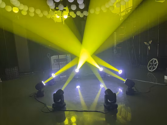 150W LED 이동 헤드 스포트라이트(LED 링 무지개 효과 포함)