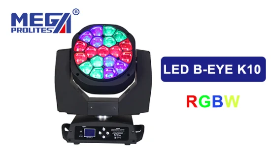 19 X 15W RGBW LED 꿀벌 눈 줌 워시 이동 헤드 스테이지 DJ 조명